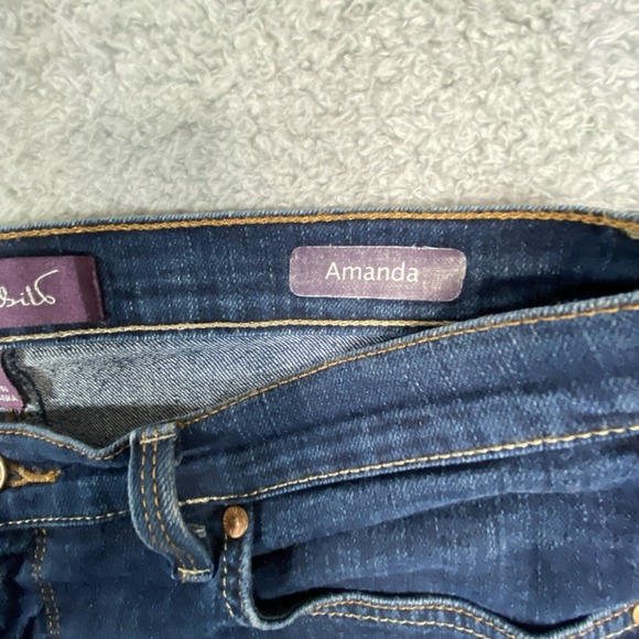 Gloria Vanderbilt Amanda Jeans Size 12 Short Straight Dark Wash Stretch Casual - Picture 5 of 14